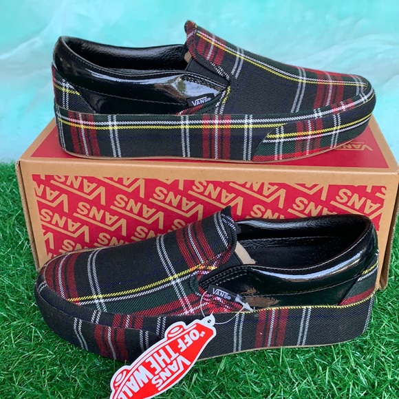 patent plaid vans